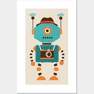 Hipster Robot 1 Posters and Art